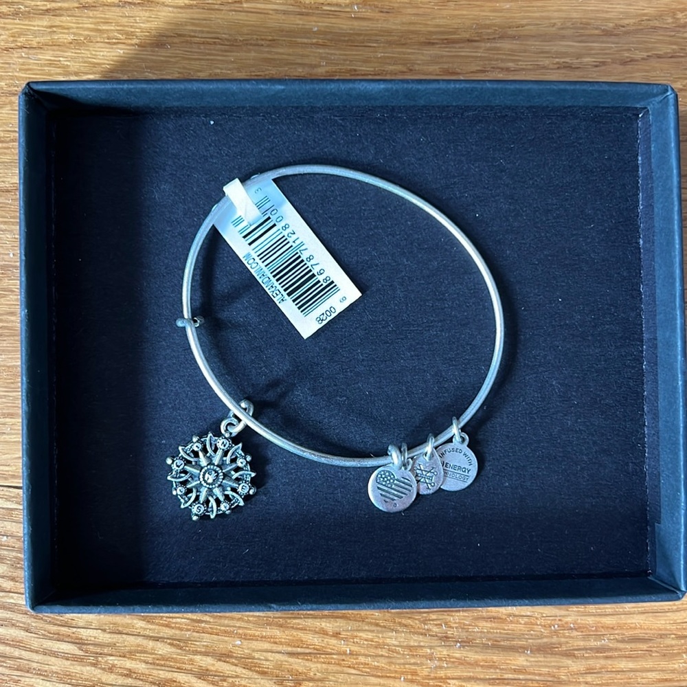 Alex + Ani Compass Silver Bracelet- New, Never Worn with Tag and in box